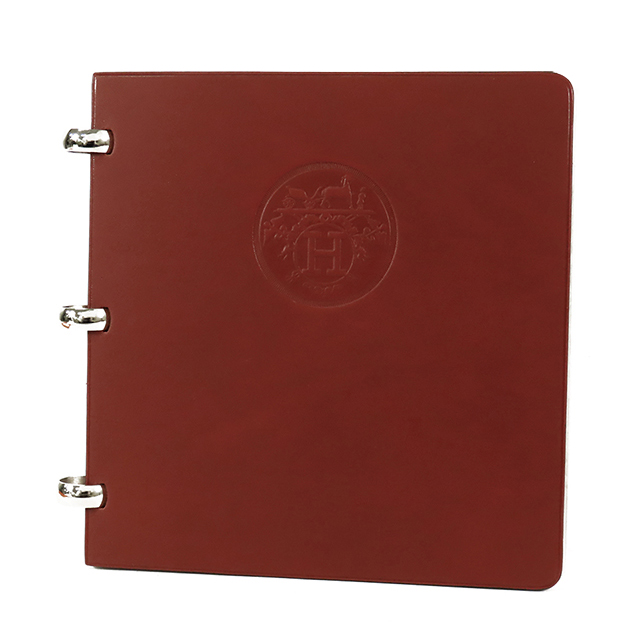 エルメス　メモ帳 HERMES エルメス ネックストラップ付 メモ帳 ブルー系【中古