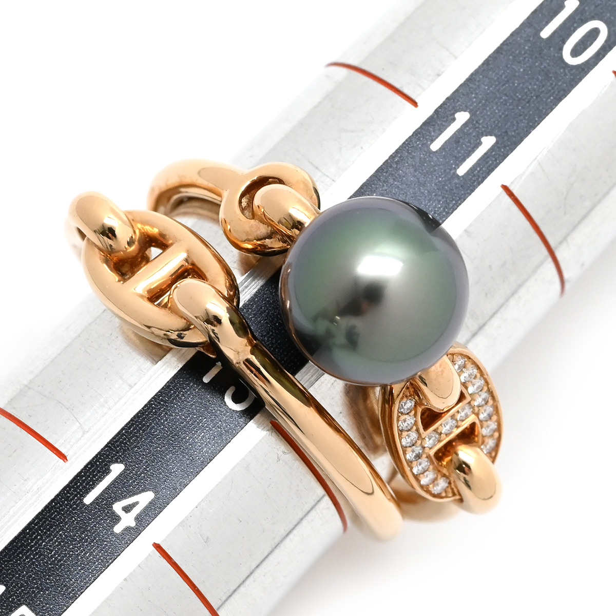アルバーティン シェーヌダンクル ブラックパール ダイヤモンド - 7
