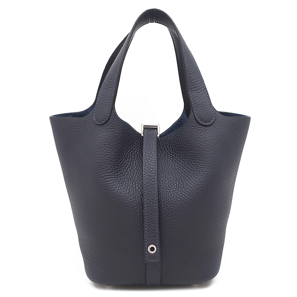 4U最高ランク 本革 ピコタンロック風 PM ネイビー 紺 未使用 ピコタンロックPM