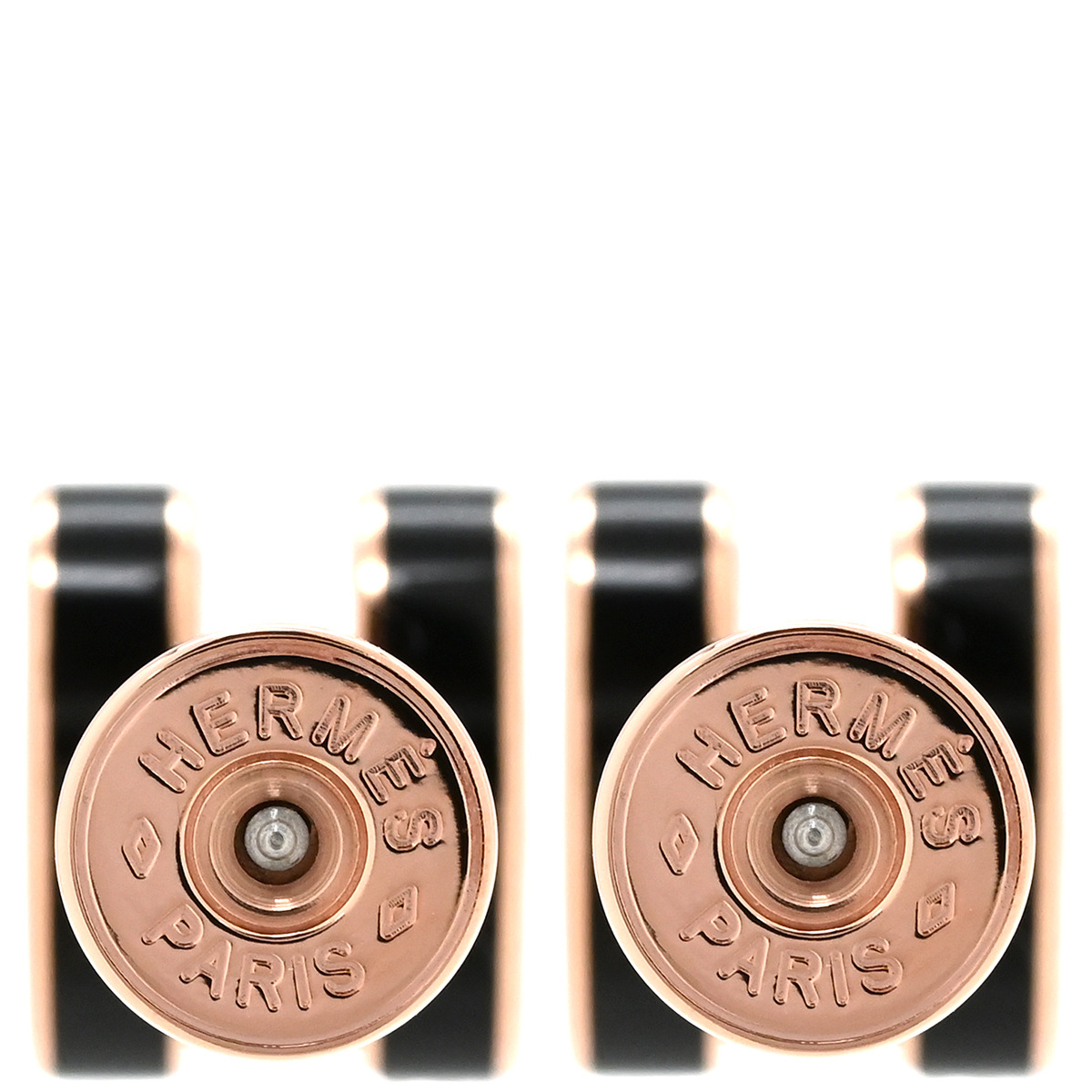 流行灰 H 迷你耳环 - 2