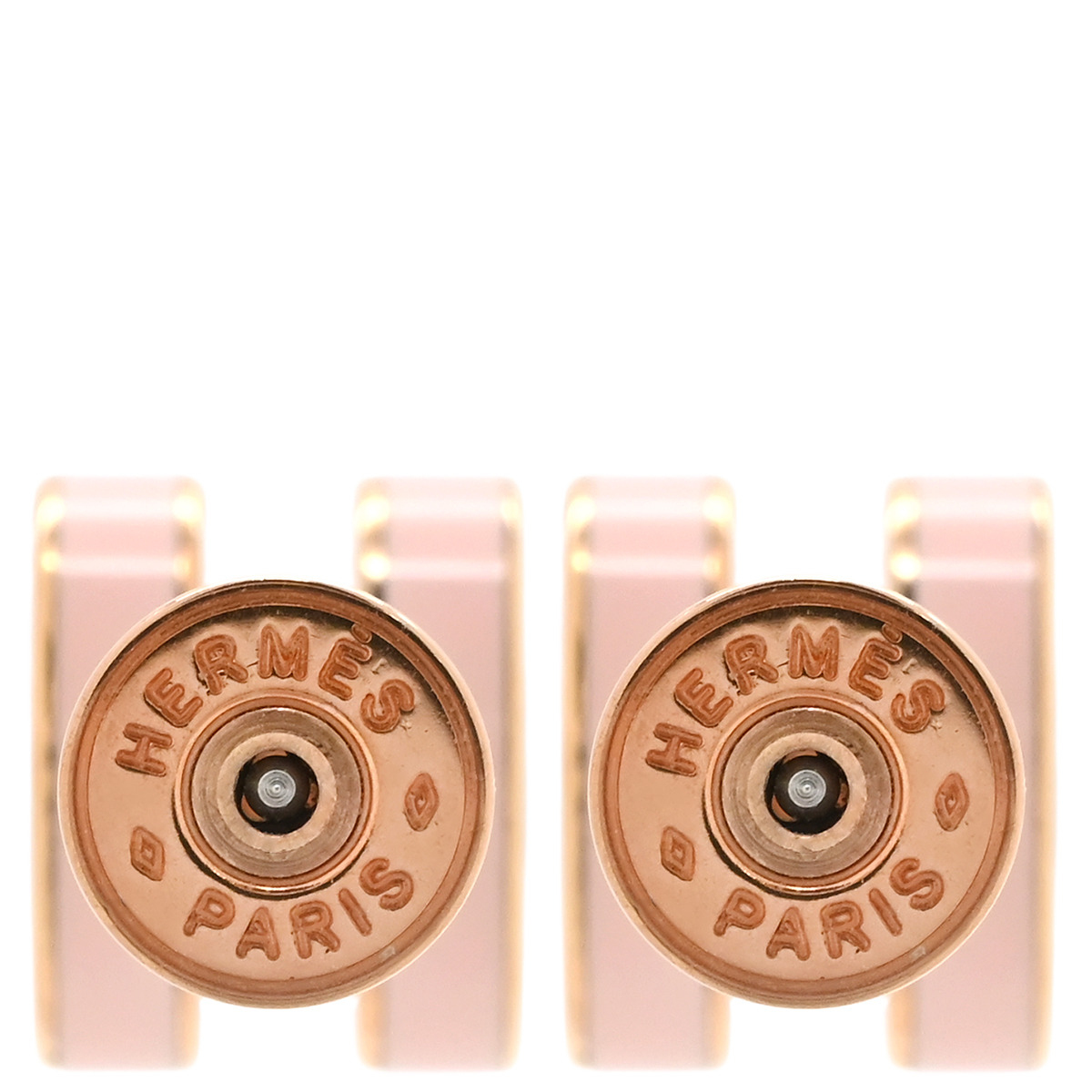 流行灰 H 迷你耳环 - 2