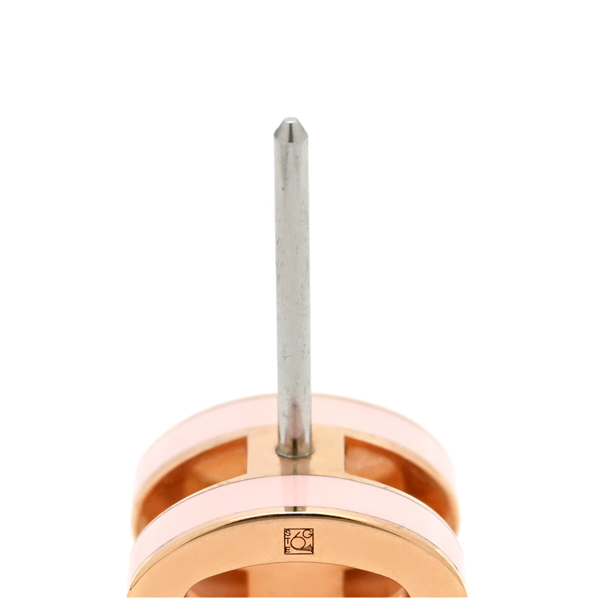 流行灰 H 迷你耳环 - 3