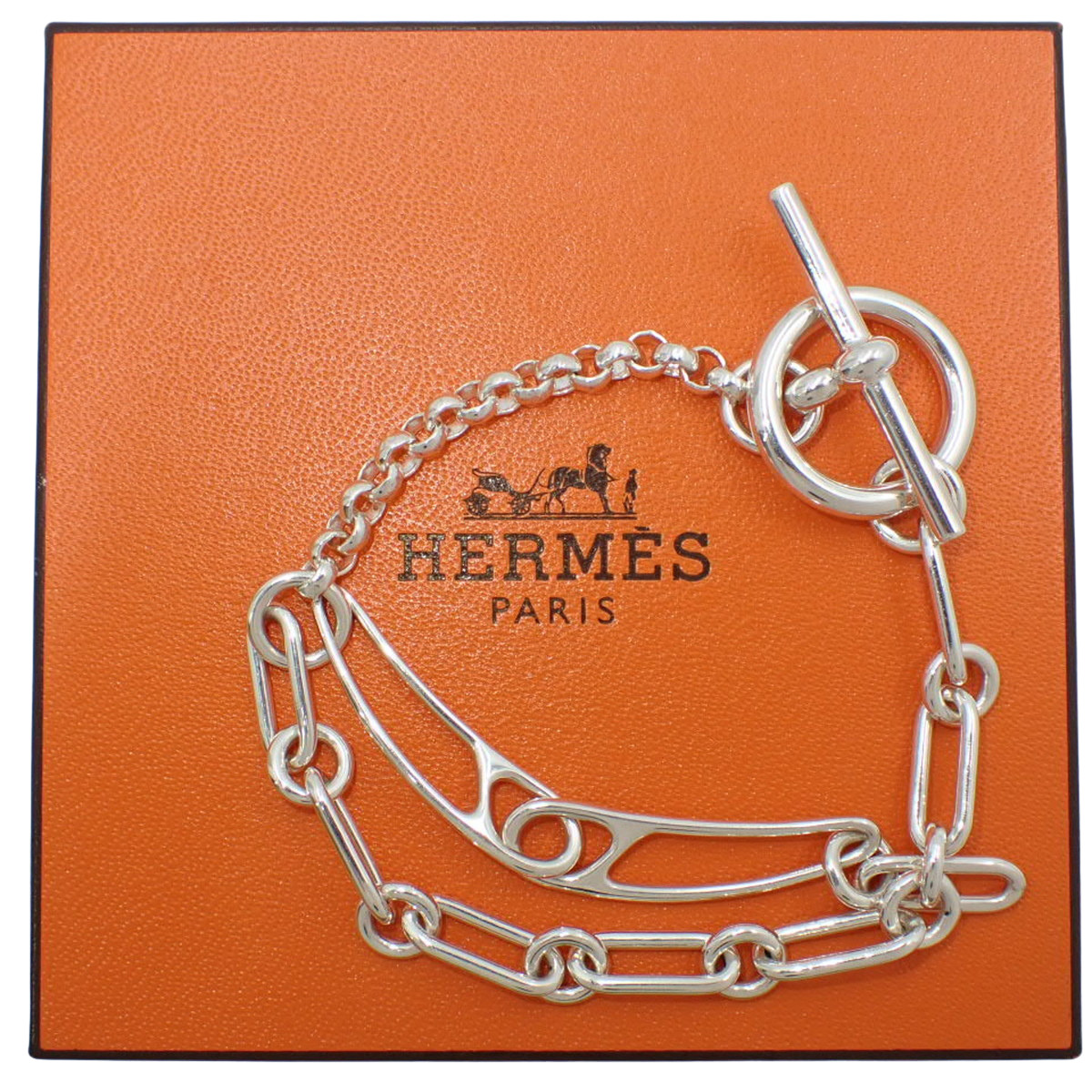 HERMES Hブレスレット　クリッククラック　オレンジ HERMES（エルメス） クリッククラック クリックH クリックアッシュ
